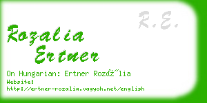 rozalia ertner business card